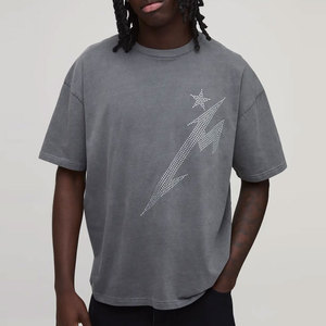 Nouveauté DENEZE SPORTS Vêtements pour hommes et femmes T-shirts décontractés avec strass 100% coton Taille personnalisée Design HIGH STREET - Product Image 1