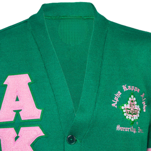 AKA Green <b>Cardigan</b> <b>Sweater</b> Women Knitted Button Front Long Sleeve Soft Comfortable Sorority Inspired Casual Fashion Knitwear - Product Image 5