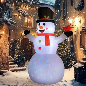 Pupazzo di Neve Gonfiabile Gigante da 3,6 Metri con Luci LED Rotanti, Decorazione Natalizia Gonfiabile per Interni ed Esterni - Product Image 2