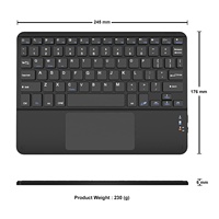 Clavier sans fil g, avec souris, pour Ipad, tablette Android, PC, téléphone portable, iPhone, Windows, avec pavé tactile, Compatible pour tous les appareils