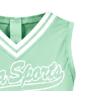 Mint Green Cheer Shirt Sleeveless Sports Team Uniform Top Performance Training Wear Cheer Squad Athletic Apparel - Product Image 6