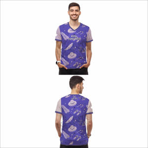 เสื้อยืดผู้ชายสไตล์โดดเด่น MOQ ต่ำ พิมพ์ลายทรงหลวม เสื้อยืดผู้ชายผ้าฝ้าย 100% ดีไซน์ใหม่ - Product Image 5