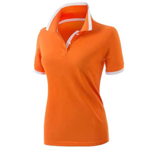 เสื้อโปโลแขนสั้นผู้หญิง ทรงดรายฟิต สีพื้น ดีไซน์คอปกเรียบหรู สำหรับสไตล์ทันสมัยในเทรนด์แฟชั่น - Product Image 4