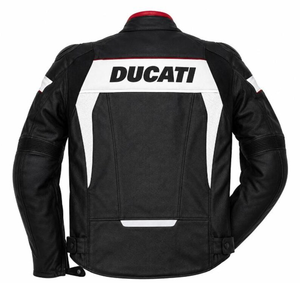 เสื้อแจ็คเก็ตหนังสำหรับขี่มอเตอร์ไซค์ Rucati รุ่น Unisex ทนทานและสวมใส่สบาย ตัดเย็บตามขนาดที่กำหนด มาตรฐาน CE - Product Image 2