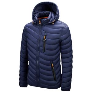 Veste d'hiver rembourrée en duvet avec capuche, légère et chaude, en nylon, pour homme, avec logo personnalisé, pour l'extérieur, 2025 - Product Image 3