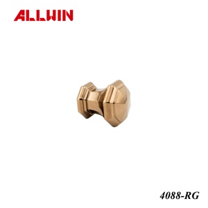 OEM ODM Brass Material 40mm Modern Rose <b>Gold</b> Finish Faceted Octagon Gem <b>Cabinet</b> Furniture Door <b>Knob</b> - Product Image 3