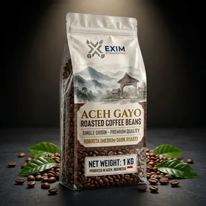 เมล็ดกาแฟโรบัสต้าคั่วแบบกายอ ประเทศอินโดนีเซีย 1 กก. คัดสรรพรีเมียม กาแฟธรรมชาติแท้ สำหรับส่งออกจำนวนมาก - Product Image 3