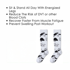 20-30 MmHg Unisex Youth <b>Knee</b> High <b>Compression</b> Socks Woven Thick Breathable Eco-Friendly Sports Flight Travel Varicose Veins - Product Image 4