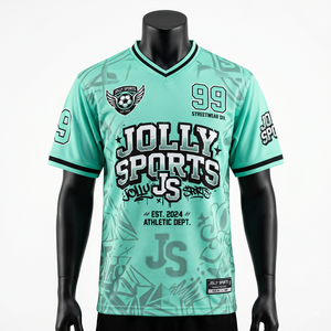 เสื้อฟุตบอลชาย 180 GSM ผ้าโพลีเอสเตอร์ตาข่ายสีเขียวเซจ โลโก้ปักแบบ Tackle Twill เสื้อยืดคอตตอน 100% สำหรับผู้ชาย ทรงหลวม พิมพ์ลาย - Product Image 4