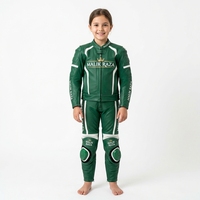 Vêtements de moto en cuir de qualité supérieure pour enfants, protection personnalisée, design couleur personnalisé
