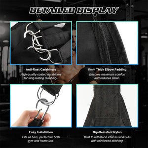 Unisex Heavy-Duty Durable Cotton Latex Nylon Ab Straps Fitness Gym Hanging <b>Pull</b>-<b>Up</b> <b>Bar</b> Arm Padded Core Workouts Fitness Workout - Product Image 4