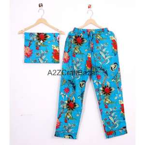 ชุดนอนผ้าฝ้ายแท้ 100% พิมพ์ลายดอกไม้สำหรับผู้หญิง ชุดนอนผ้าถักทำมือ สำหรับฤดูร้อน ชุดลำลองใส่บ้าน โรงแรม ชุดเพื่อนเจ้าสาว - Product Image 2