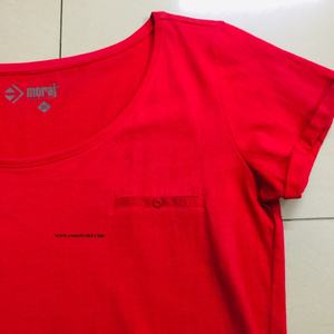 Diseño de moda para mujer, venta al por mayor, precio de fábrica barato, 100 algodón, 160 Gsm, manga corta, cuello redondo, Camiseta de algodón supersuave para mujer - Product Image 2