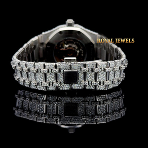 Reloj Mecánico de Lujo con Moissanita, Esqueleto Automático Analógico, 20mm, Acero Inoxidable, Cierre Oculto, Joyería de Moda Hip Hop para Hombre - Product Image 5