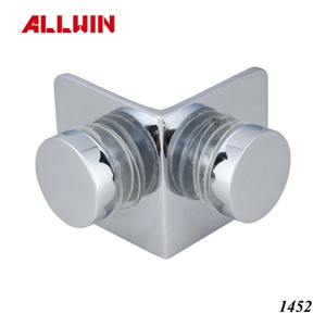 Solid Brass 135 Degree Rectangular Shelf Bracket with Glass Clamp Glass Railing Handrail Hardware - Product Image 5