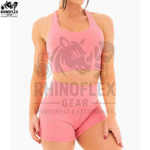 High Quality Customized Yoga Bra 100% Cotton SOLID Plus Size Unique Color Women Bra & Short <b>Sets</b> Made In Pakistan - Product Image 4