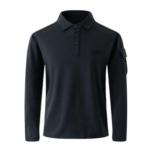 Polo de Manga Larga Premium para Hombre, Mezcla de Algodón con Bolsillo en el Brazo, Logotipo Personalizado, Uniforme de Trabajo, Suministro al por Mayor OEM - Product Image 1