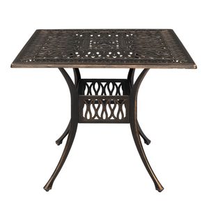 Tavolo Pieghevole Rotondo in Alluminio Pressofuso 81*81*104cm per Esterni, Tavolo Bronzo per Cortile, Picnic, Feste in Centro Commerciale, BBQ e Uso su Patio - Product Image 1