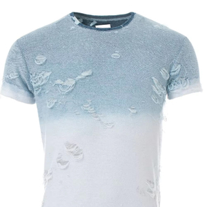 T-shirts pour hommes Distress, streetwear, 100% coton, légers, manches courtes, en vente - Product Image 2