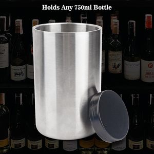 Enfriador de Botellas de Vino de Acero Inoxidable de Alta Calidad, Cubo Enfriador de Champán y Vino de Doble Capa Aislado para Accesorios de Bar en Casa - Product Image 3