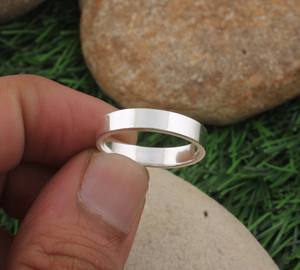 Minimalist Classic 925 Silver Band <b>Ring</b> Simple Dainty Stackable <b>Finger</b> <b>Rings</b> for Women Wedding & Party Bulk - Product Image 1