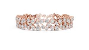 Pulsera de Diamantes Redondos de Oro de 18 Quilates, 90 Piedras, 14.45 Quilates, Pulsera de Diseño de Lujo, Joyería Elegante para Bodas y Fiestas - Product Image 4