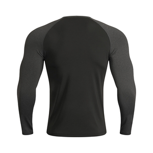 Streetwear Latest Design <b>Men</b> <b>Compression</b> <b>Shirt</b> Solid Color Breathable Gym Fitness Slim Fit Performance Athletic Wear - Product Image 3