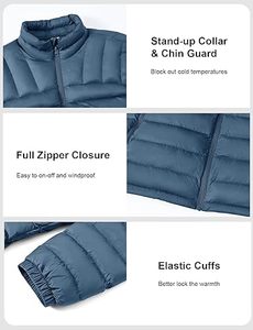 <b>Men's</b> Lightweight Packable Down Coat Waterproof Winter Hooded Jacket Custom Quilted Storage <b>Pouch</b> 100% Down - Product Image 3