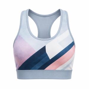 Sujetador deportivo de alto soporte para mujer, ecológico, de spandex/poliéster, con espalda cruzada, cuello redondo, sin costuras, ligero y transpirable. - Product Image 2