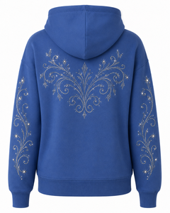 Sudadera con Capucha Premium para Mujer, Adornada con Cristales, Manga Larga, Informal, a la Moda, con Pedrería - Product Image 6