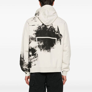 Sudadera con Capucha Oversize de Invierno, 100% Algodón Felpa con Estampado Gráfico, Bolsillo, Corte Regular, Hombros Caídos, Color Negro, Talla XL - Product Image 3