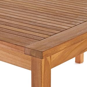 Table à manger en teck massif, écologique, durable, imperméable, meubles de jardin d'extérieur pour 4 personnes - Product Image 4
