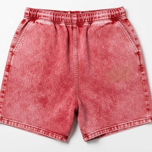 Wholesale Custom Acid Wash Streetwear <b>Shorts</b> Cotton Drawstring Casual Summer Fit Bulk Supply - Product Image 3