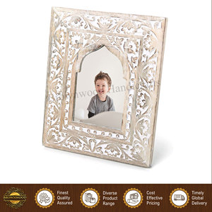 Antique Design High Quality <b>White</b> Distress Finished Color 100% Natural Mango Wood Photo <b>Frame</b> for Home Decoration - Product Image 5