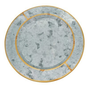 Assiette de présentation en métal martelé doré pour la maison, les hôtels, la décoration de table de mariage, forme ronde, plat de service et assiettes - Product Image 5