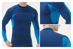 <b>Men</b> <b>Compression</b> <b>Shirt</b> Short Sleeve Sports Performance Top with Stretch Fit Moisture Wicking Fabric Breathable Construction - Product Image 5