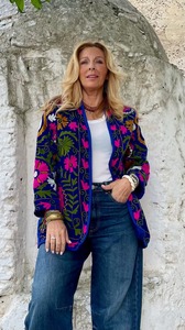 Fabricante y Mayorista de Chaquetas Suzani Bordadas de Algodón, Abrigo Bohemio para Mujer, Chaqueta Suzani Bordada de Algodón - Product Image 4