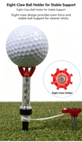 Support de tee de golf magnétique double balle anti-mouches en plastique, fourni par l'usine, accessoires de golf pour l'entraînement au golf
