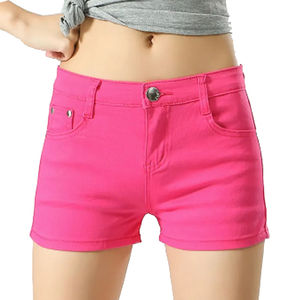 Pantalones cortos de mezclilla a la moda para mujer, hasta la rodilla, de ajuste holgado, con lavado a la piedra y efecto desgastado, de cintura alta, para verano - Product Image 1