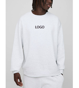 Sweat-shirt homme style britannique anti-plis sans repassage, en pur coton, imprimé, avec logo brodé, à manches longues, pour couples - Product Image 1