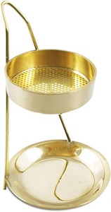 Quemador de Incienso de Latón con Bandeja Perforada y Asa para Colgar, de Dos Niveles, para Uso Religioso - Product Image 3