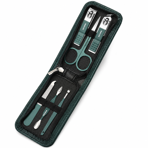 6-Piece Blackish Green Stainless Steel <b>Nail</b> <b>Tool</b> Set Portable Manicure Kit for Finger Care - Product Image 1