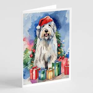 Old English Sheepdog Whimsical A7 Tarjetas de felicitación de Navidad Paquete de 8 tarjetas de notas en blanco con sobres Tamaño 5x7 - Product Image 1