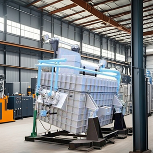 Convertisseur de 1 tonne pour la fusion d'aluminium de rebut, hydraulique à bascule, à combustion à l'huile, haute efficacité, cycle de service continu - Product Image 1