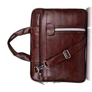 Unisex Genuine Leather Luxury Eco-Friendly Durable Messenger Bag Vintage Laptop <b>Briefcase</b> Office Shoulder Bag for Business - Product Image 2