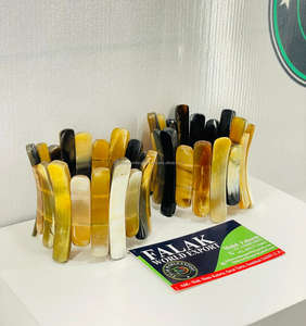 Brazalete pulido de cuerno de búfalo natural, accesorio de moda moderno hecho a mano ecológico de Falak World Export - Product Image 4