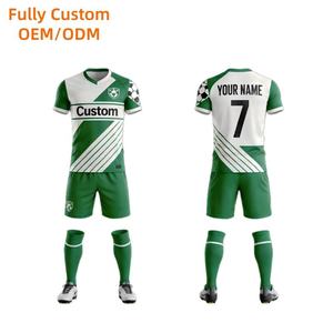 Conjunto de Camisetas de Fútbol Personalizadas, Cuello en V, Manga Corta, Sublimadas, Transpirables, 100% Poliéster, Unisex para Adultos - Product Image 4