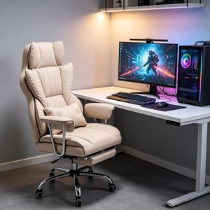 Sedia da Ufficio Contemporanea e Confortevole, Regolabile con Funzione Massaggio, in Alluminio e Rete per Dirigenti - Product Image 5