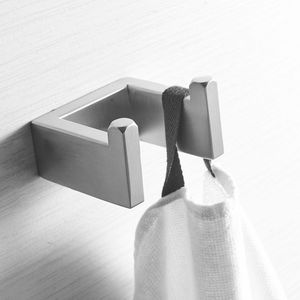 Gancio Doppio da Parete in Acciaio Inox SUS304, Porta Asciugamani Semplice con Appendi Asciugamani per Bagno - Product Image 2