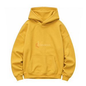 Sweat à capuche épais en molleton bouclette pour homme, coupe oversize à épaules tombantes, logo personnalisé, coton de haute qualité, vente en gros OEM - Product Image 1